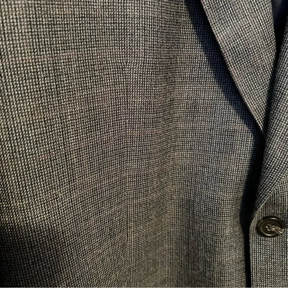 Lauren Ralph Lauren Blazer Suit Jacket Mens 42R Sports Coat Wool Silk Plaid Blue